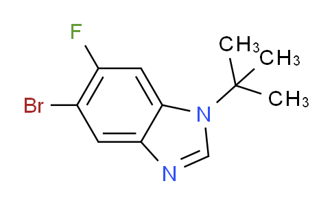 CAS No. 1187385-67-6, 5-Bromo-1-(tert-butyl)-6-fluoro-1H-benzo[d]imidazole