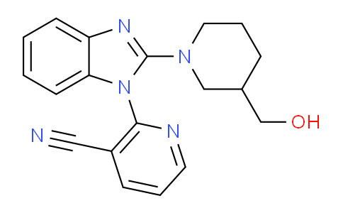 CAS No. 1146080-74-1, 2-(2-(3-(Hydroxymethyl)piperidin-1-yl)-1H-benzo[d]imidazol-1-yl)nicotinonitrile