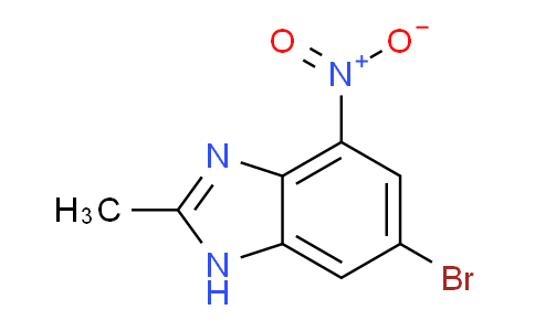CAS No. 713530-56-4, 6-bromo-2-methyl-4-nitro-1H-benzo[d]imidazole