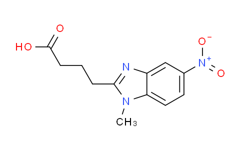 CAS No. 31349-48-1, 4-(1-Methyl-5-nitro-1H-benzo[d]imidazol-2-yl)butanoic acid