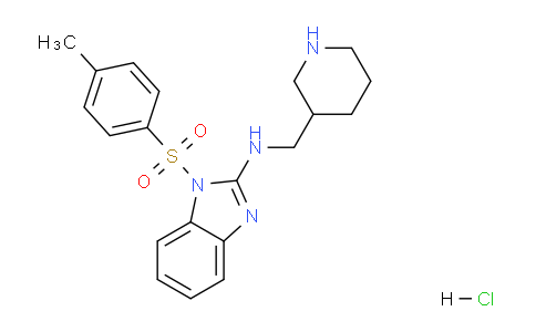 CAS No. 1185308-14-8, N-(piperidin-3-ylmethyl)-1-tosyl-1H-benzo[d]imidazol-2-amine hydrochloride