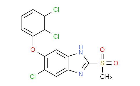 CAS No. 106791-37-1, 5-Chloro-6-(2,3-dichlorophenoxy)-2-(methylsulfonyl)-1H-benzo[d]imidazole