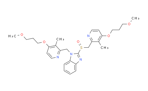 CAS No. 935260-92-7, 1-((4-(3-methoxypropoxy)-3-methylpyridin-2-yl)methyl)-2-(((4-(3-methoxypropoxy)-3-methylpyridin-2-yl)methyl)sulfinyl)-1H-benzo[d]imidazole