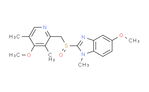 CAS No. 89352-76-1, 5-methoxy-2-(((4-methoxy-3,5-dimethylpyridin-2-yl)methyl)sulfinyl)-1-methyl-1H-benzo[d]imidazole