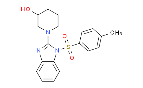 CAS No. 1146080-28-5, 1-(1-tosyl-1H-benzo[d]imidazol-2-yl)piperidin-3-ol