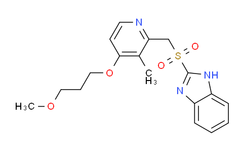 CAS No. 117976-47-3, 2-(((4-(3-methoxypropoxy)-3-methylpyridin-2-yl)methyl)sulfonyl)-1H-benzo[d]imidazole