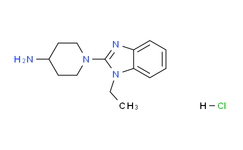 CAS No. 1185314-93-5, 1-(1-ethyl-1H-benzo[d]imidazol-2-yl)piperidin-4-amine hydrochloride