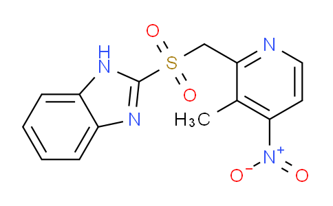 CAS No. 1187926-85-7, 2-(((3-methyl-4-nitropyridin-2-yl)methyl)sulfonyl)-1H-benzo[d]imidazole