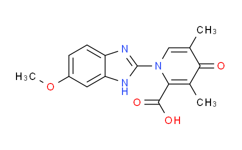 CAS No. 1227380-90-6, 1-(6-Methoxy-1H-benzo[d]imidazol-2-yl)-3,5-dimethyl-4-oxo-1,4-dihydropyridine-2-carboxylic acid