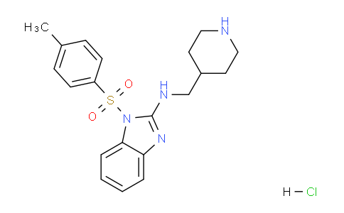 CAS No. 1185319-90-7, N-(piperidin-4-ylmethyl)-1-tosyl-1H-benzo[d]imidazol-2-amine hydrochloride