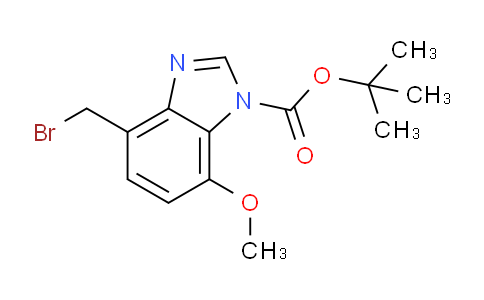 CAS No. 1823988-15-3, tert-Butyl 4-(bromomethyl)-7-methoxy-1H-benzo[d]imidazole-1-carboxylate