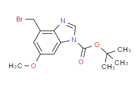 CAS No. 1823836-59-4, tert-Butyl 4-(bromomethyl)-6-methoxy-1H-benzo[d]imidazole-1-carboxylate