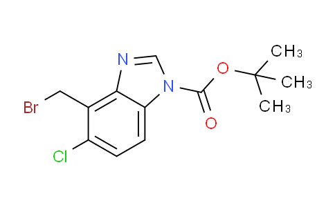 CAS No. 1823815-00-4, tert-Butyl 4-(bromomethyl)-5-chloro-1H-benzo[d]imidazole-1-carboxylate