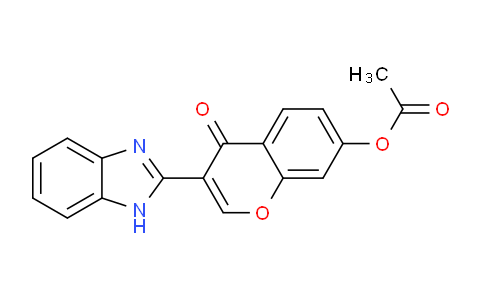 CAS No. 185382-44-9, 3-(1H-Benzo[d]imidazol-2-yl)-4-oxo-4H-chromen-7-yl acetate