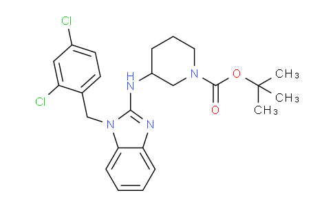 CAS No. 1420975-44-5, tert-butyl 3-((1-(2,4-dichlorobenzyl)-1H-benzo[d]imidazol-2-yl)amino)piperidine-1-carboxylate