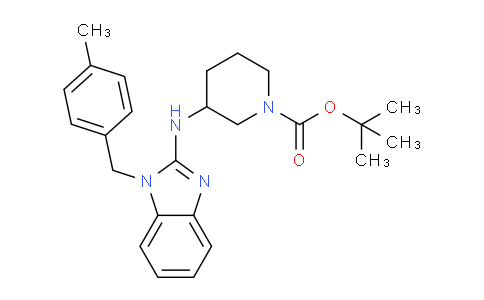 CAS No. 1421001-95-7, tert-butyl 3-((1-(4-methylbenzyl)-1H-benzo[d]imidazol-2-yl)amino)piperidine-1-carboxylate