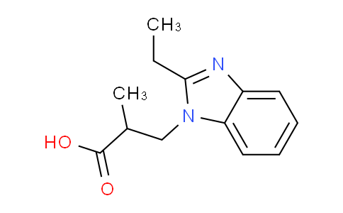 CAS No. 435342-07-7, 3-(2-Ethyl-benzoimidazol-1-yl)-2-methyl-propionic acid