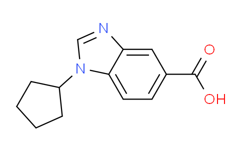 CAS No. 702669-05-4, 1-Cyclopentyl-1,3-benzodiazole-5-carboxylic acid