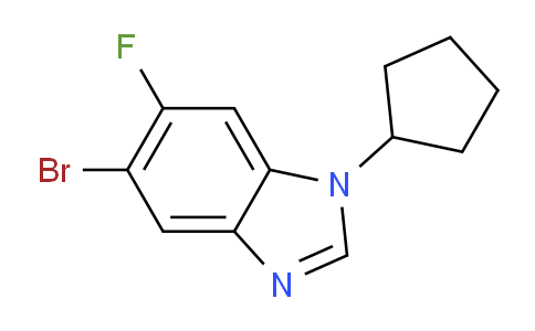 CAS No. 1365272-22-5, 5-Bromo-1-cyclopentyl-6-fluorobenzimidazole