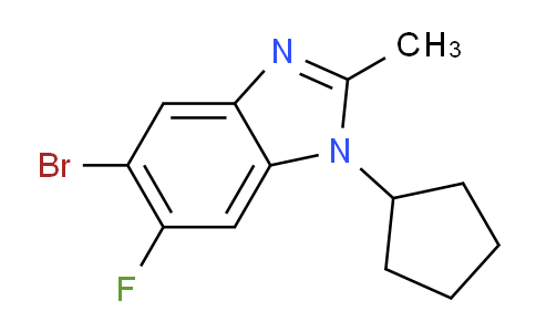 CAS No. 1393442-64-2, 5-Bromo-1-cyclopentyl-6-fluoro-2-methylbenzimidazole