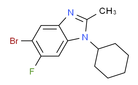 CAS No. 1400644-59-8, 5-Bromo-1-cyclohexyl-6-fluoro-2-methyl-1,3-benzodiazole