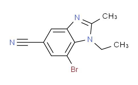 CAS No. 1420800-19-6, 7-Bromo-1-ethyl-2-methylbenzodiazole-5-carbonitrile