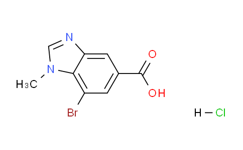 CAS No. 1420800-33-4, 7-Bromo-1-methyl-1,3-benzodiazole-5-carboxylic acid HCl