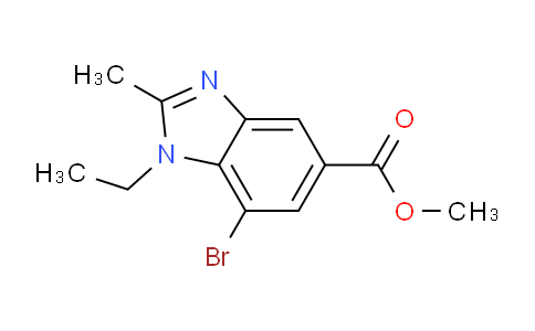 CAS No. 1423037-29-9, Methyl 7-bromo-1-ethyl-2-methyl-1,3-benzodiazole-5-carboxylate