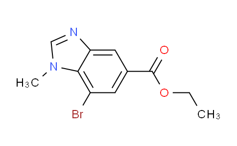CAS No. 1423037-39-1, Ethyl 7-bromo-1-methyl-1,3-benzodiazole-5-carboxylate