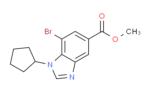 CAS No. 1445322-61-1, Methyl 7-bromo-1-cyclopentyl-1,3-benzodiazole-5-carboxylate