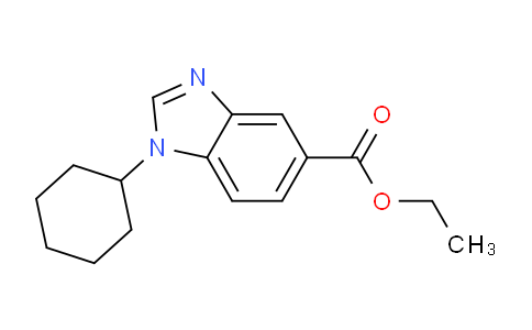 CAS No. 637041-83-9, Ethyl 1-cyclohexyl-1,3-benzodiazole-5-carboxylate