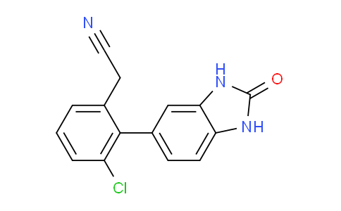 CAS No. 2036082-79-6, 2-(3-Chloro-2-(2-oxo-2,3-dihydro-1H-benzo[d]imidazol-5- yl)phenyl)acetonitrile