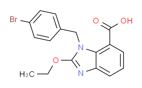 CAS No. 854538-90-2, 1-(4-bromobenzyl)-2-ethoxy-1H-benzo[d]imidazole-7-carboxylic acid