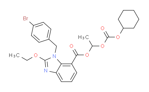 CAS No. 854538-86-6, 1H-Benzimidazole-7-carboxylic acid, 1-[(4-bromophenyl)methyl]-2-ethoxy-, 1-[[(cyclohexyloxy)carbonyl]oxy]ethyl ester