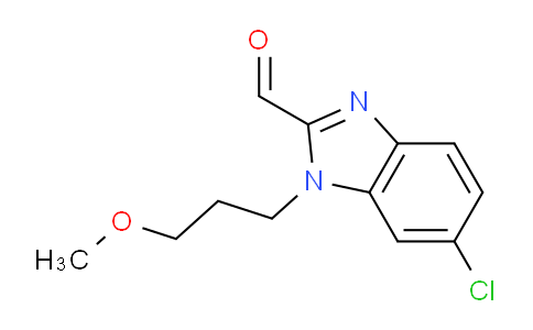 CAS No. 1437433-78-7, 6-chloro-1-(3-methoxypropyl)-1H-1,3-benzodiazole-2-carbaldehyde