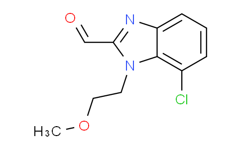 CAS No. 1437435-28-3, 7-chloro-1-(2-methoxyethyl)-1H-1,3-benzodiazole-2-carbaldehyde