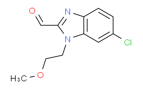 CAS No. 1437435-44-3, 6-chloro-1-(2-methoxyethyl)-1H-1,3-benzodiazole-2-carbaldehyde