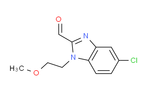 CAS No. 1437384-87-6, 5-chloro-1-(2-methoxyethyl)-1H-1,3-benzodiazole-2-carbaldehyde