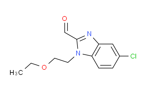 CAS No. 1437435-07-8, 5-chloro-1-(2-ethoxyethyl)-1H-1,3-benzodiazole-2-carbaldehyde