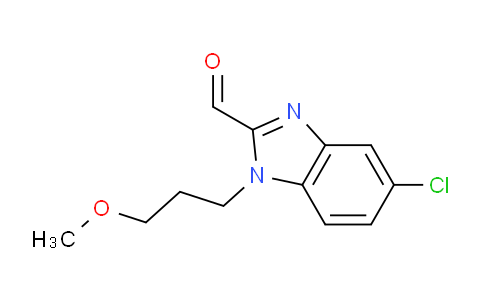 CAS No. 1437433-14-1, 5-chloro-1-(3-methoxypropyl)-1H-1,3-benzodiazole-2-carbaldehyde