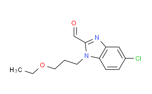 CAS No. 1437435-52-3, 5-chloro-1-(3-ethoxypropyl)-1H-1,3-benzodiazole-2-carbaldehyde