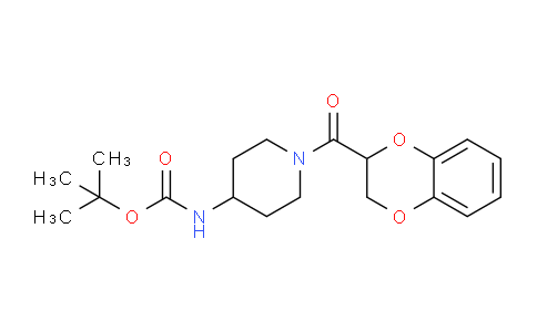 CAS No. 1280871-11-5, tert-Butyl (1-(2,3-dihydrobenzo[b][1,4]dioxine-2-carbonyl)piperidin-4-yl)carbamate