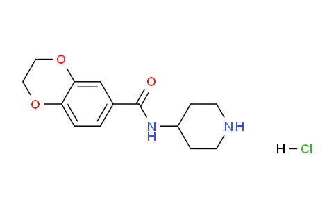 CAS No. 1353958-48-1, N-(Piperidin-4-yl)-2,3-dihydrobenzo[b][1,4]dioxine-6-carboxamide hydrochloride