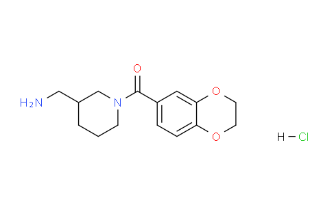 CAS No. 1353986-22-7, (3-(Aminomethyl)piperidin-1-yl)(2,3-dihydrobenzo[b][1,4]dioxin-6-yl)methanone hydrochloride