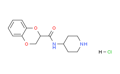 CAS No. 1353962-52-3, N-(Piperidin-4-yl)-2,3-dihydrobenzo[b][1,4]dioxine-2-carboxamide hydrochloride