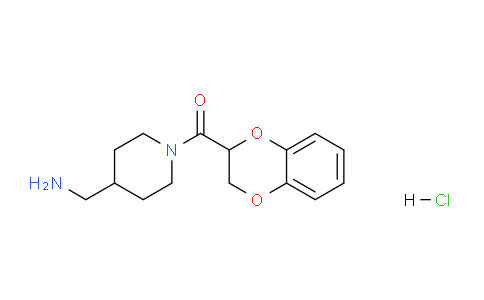 CAS No. 1353962-72-7, (4-(Aminomethyl)piperidin-1-yl)(2,3-dihydrobenzo[b][1,4]dioxin-2-yl)methanone hydrochloride