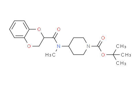 CAS No. 1353962-87-4, tert-butyl 4-(N-methyl-2,3-dihydrobenzo[b][1,4]dioxine-2-carboxamido)piperidine-1-carboxylate