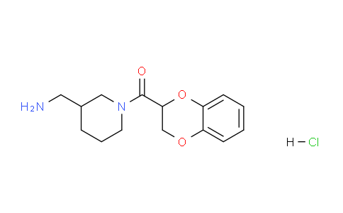 CAS No. 1353981-69-7, (3-(Aminomethyl)piperidin-1-yl)(2,3-dihydrobenzo[b][1,4]dioxin-2-yl)methanone hydrochloride