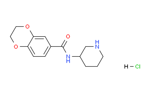 CAS No. 1353948-20-5, N-(Piperidin-3-yl)-2,3-dihydrobenzo[b][1,4]dioxine-6-carboxamide hydrochloride