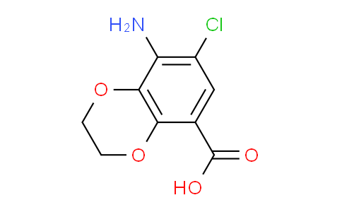 CAS No. 148703-26-8, 8-amino-7-chloro-2,3-dihydrobenzo[b][1,4]dioxine-5-carboxylic acid